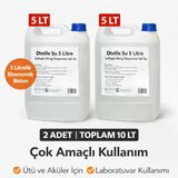 Norino 2 Adet Distile Su 5 Litre Toplam 10 Litre Saflaştırılmış Deiyonize Saf Su Çok Amaçlı Kullanım