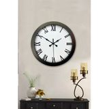 Norino 36 Cm Siyah Metal Roma Rakamlı Duvar Saati