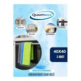 Norino 40X40 3Lü Mikrofiber Cam Bezi İz Bırakmaz Oto Ev Temizlik Bezi