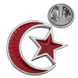 Norino 925 Ayar Gümüş Ay Yıldız Rozet