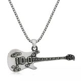 Norino 925 Ayar Gümüş Elektro Gitar Erkek Gümüş Kolye