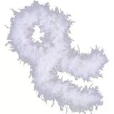 Norino Beyaz Renk Kabarık Kalın Otriş Boa Tüy 6 Cm Genişlik 180-200 Cm Uzunluk