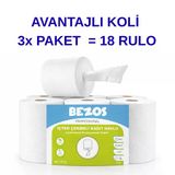 Norino Bezos Professional İçten Çekmeli Kağıt Havlu 3 Koli | 18 Rulo | Endüstriyel Kullanım