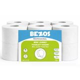 Norino Bezos Professional Mini Jumbo Tuvalet Kağıdı 12 Rulo | 2 Katlı | %100 Selüloz | Endüstriyel & Ev Tipi Kullanım