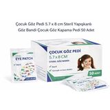 Norino Çocuk Göz Pedi 5.7 X 8 Cm Steril Yapışkanlı Göz Bandı Çocuk Göz Kapama Pedi 50 Adet 1 Kutu