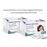 Norino Çocuk Göz Pedi 5.7 X 8 Cm Steril Yapışkanlı Göz Bandı Desenli Çocuk Göz Kapama Pedi 50’Li 2 Kutu