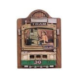 Norino Dekoratif Metal Çerçeve Tramvay Dekorlu Vintage Hediyelik