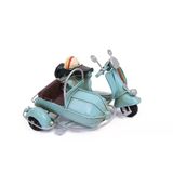 Norino Dekoratif Metal Scooter Sepetli Vintage Biblo Ev Ofis Hediyelik