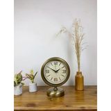 Norino Eskitme Metal Vintage Masa Saati 25×20 Cm