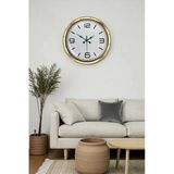 Norino Gold Lüks 40 Cm Metal Modern Duvar Saati