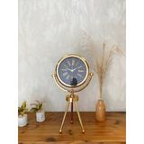 Norino Gold Metal Mini Tripod Zarif Masa Saati 45×26 Cm