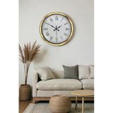 Norino Gold Şık 40 Cm Metal Roma Rakamlı Duvar Saati