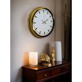 Norino Gold & White Lüks Tasarım 40 Cm Gold Metal Duvar Saati