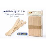 Norino İma Dil Çubuğu 50 Adet Ahşap Abeslang Steril Olmayan Tahta Dil Basacağı 1 Paket