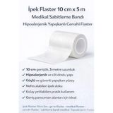 Norino İpek Flaster 10 Cm X 5 M Medikal Sabitleme Bandı Hipoalerjenik Yapışkanlı Cerrahi Flaster