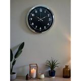 Norino Klasik 40 Cm Krom Şık Metal Duvar Saati