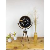 Norino Krom Metal Mini Tripod Roma Rakamlı Masa Saati 45×26 Cm