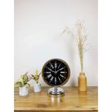 Norino Krom Metal Roma Rakamlı Masa Saati 25×20 Cm