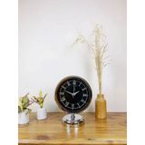 Norino Krom Metal Siyah Retro Masa Saati 25×20 Cm