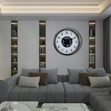 Norino Krom Şıklık Sade 60 Cm Çarklı Duvar Saati