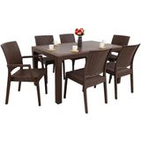 Norino Mandella Elit 90X150 Rattan 2 Elit Koltuk 4 Elit Sandalye Masa Takımı Kahverengi - BELİRTİLMEMİŞ