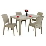 Norino Mandella Elit Rattan 90X150 4 Kişilik Elit Sandalye Masa Takımı Çölbeji
