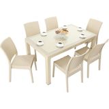 Norino Mandella Elit Rattan 90X150 Elit Sandalye Camlı Masa Takımı Çölbeji - BELİRTİLMEMİŞ