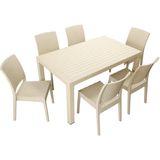 Norino Mandella Elit Rattan 90X150 Elit Sandalye Masa Takımı Çölbeji - BELİRTİLMEMİŞ