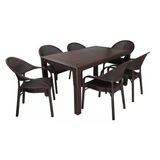 Norino Mandella Elit Rattan 90X150 Eylül Koltuk Masa Takımı Kahverengi
