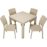 Norino Mandella Elit Rattan 90X90 Elit Sandalye Masa Takımı Çölbeji - BELİRTİLMEMİŞ