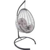 Norino Mandella Royal Tek Kişilik Rattan Hamak Salıncak (Minder Hediyeli) Antrasit - BELİRTİLMEMİŞ