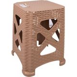 Norino Mandella Sağlam Plastik Elit Rattan Büyük Tabure Teak - BELİRTİLMEMİŞ