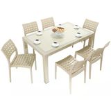 Norino Mandella Wood 90X150 Cafe Sandalye Camlı Masa Takımı Çölbeji