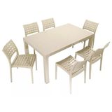Norino Mandella Wood 90X150 Cafe Sandalye Masa Takımı Çölbeji
