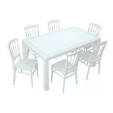 Norino Mandella Wood 90X150 Silver Napolyon Sandalye Camlı Masa Takımı
