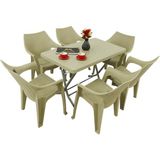 Norino Mandella Zeugma 70X120 Katlanır Ayak 6 Kişilik Polo Koltuk Masa Takımı Çölbeji - BELİRTİLMEMİŞ