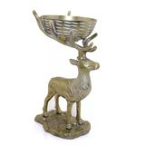 Norino Metal Geyikli Kase 32 Cm Dekoratif Hediyelik