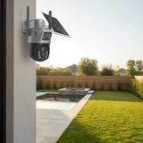 Norino Norino® Güneş Panelli Akıllı Güvenlik Kamerası 360° Ptz Hareketli,Kablosuz Wifi,Çift Anten Ve Kameralı,Gece Görüşlü,Hareket Algılamalı,Solar Kamera