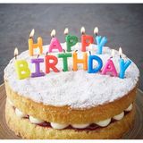 Norino Parti Aksesuar Happy Birthday Yazılabilen Rengarenk Doğum Günü Mumu