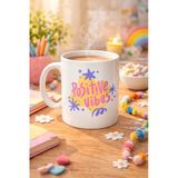 Norino Positive Vibes Porselen Kupa Model 138 – Renkli Tasarım Motivasyon Kupası – Pozitif Enerji Veren Kahve & Çay Kupası
