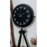 Norino Siyah Lüks Sade Tripod Ayaklı Saat