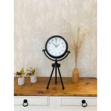 Norino Siyah Metal Mini Tripod Dekoratif Masa Saati 45×26 Cm