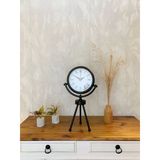 Norino Siyah Metal Mini Tripod Retro Masa Saati 45×26 Cm