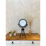 Norino Siyah Metal Mini Tripod Roma Rakamlı Masa Saati 45×26 Cm
