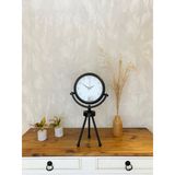 Norino Siyah Metal Mini Tripod Zarif Masa Saati 45×26 Cm