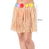 Norino Yetişkin Ve Çocuk Uyumlu Saman Renk Püsküllü Hawaii Luau Hula Etek 40