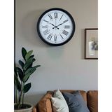 Norino Zentime Siyah Asil Tasarım Roma Rakamlı 40 Cm Metal Duvar Saati