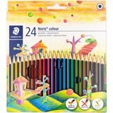 Noris Color 185 C24 Kuru Boya Kalemi Seti, 24 Renk - Çok Renkli