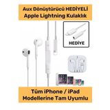 Noriyen Aux Dönüştürücü Hediyeli Ios Uyumlu Lightning Konnektörlü Earpods Kablolu Bluetooth Kulaklık
