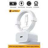 Noriyen iPhone Tüm Serilere Uyumlu 20w Hızlı Şarj Seti Adaptör ve Type C Kablosu 7 8 X 11 12 13 14 Plus Pro